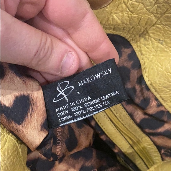 💕 B. Makowsky yellow leather large tote bag 💕 - Picture 14 of 16